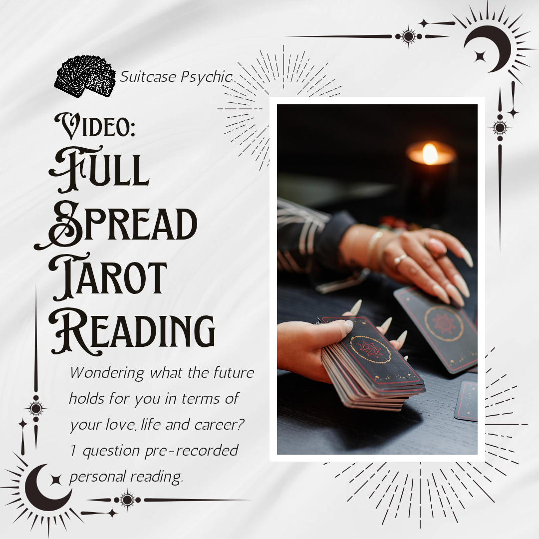Full Spread VIDEO (pre-recorded) 1 Question Tarot Reading